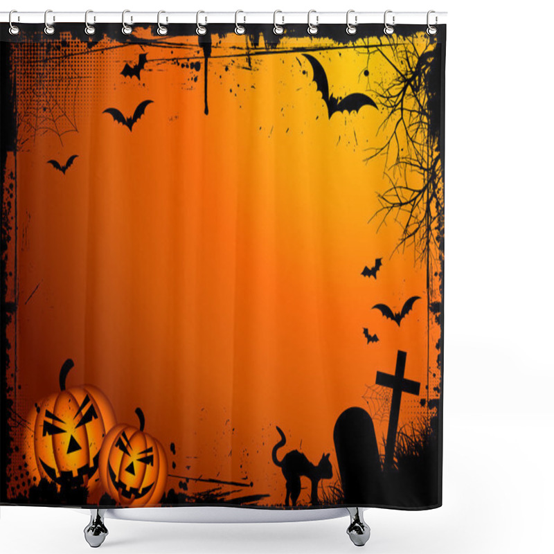 Personality  Grunge Halloween Background Shower Curtains