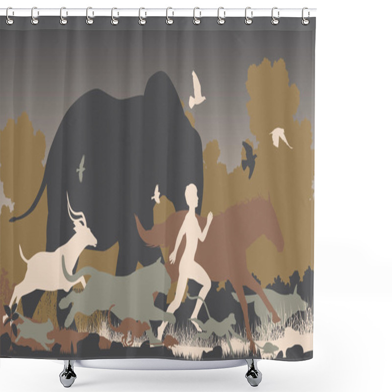 Personality  Natural Runner Shower Curtains