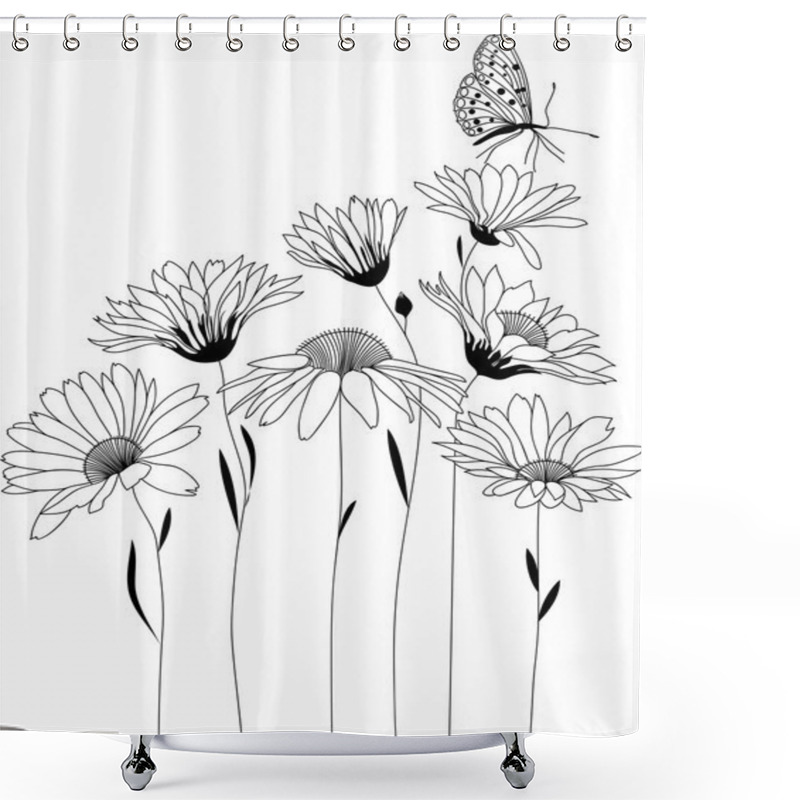 Personality  Floral Design Shower Curtains