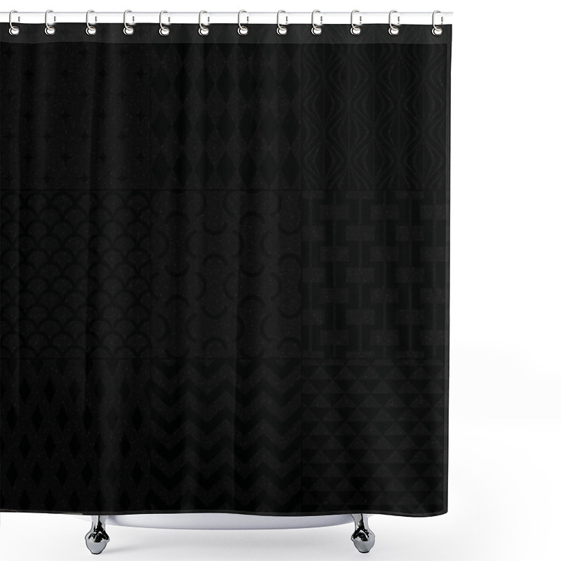 Personality  Seamless Geometric Pattern Grain Paper Texture Shower Curtains