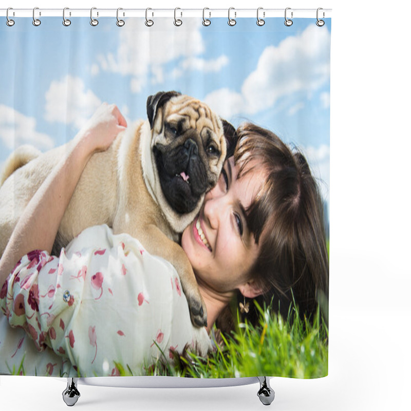 Personality  Dog Mops Shower Curtains