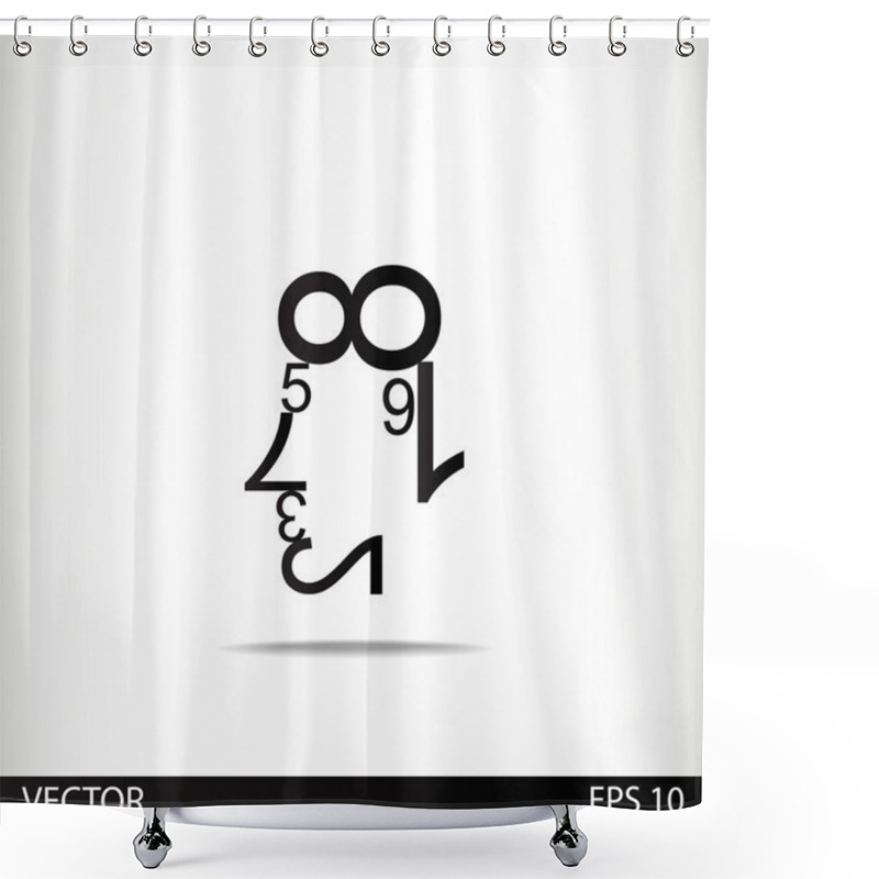 Personality  Human Face Of The Data Figures Shower Curtains