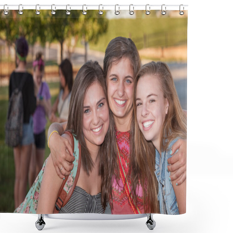 Personality  Three Hugging Friends Shower Curtains