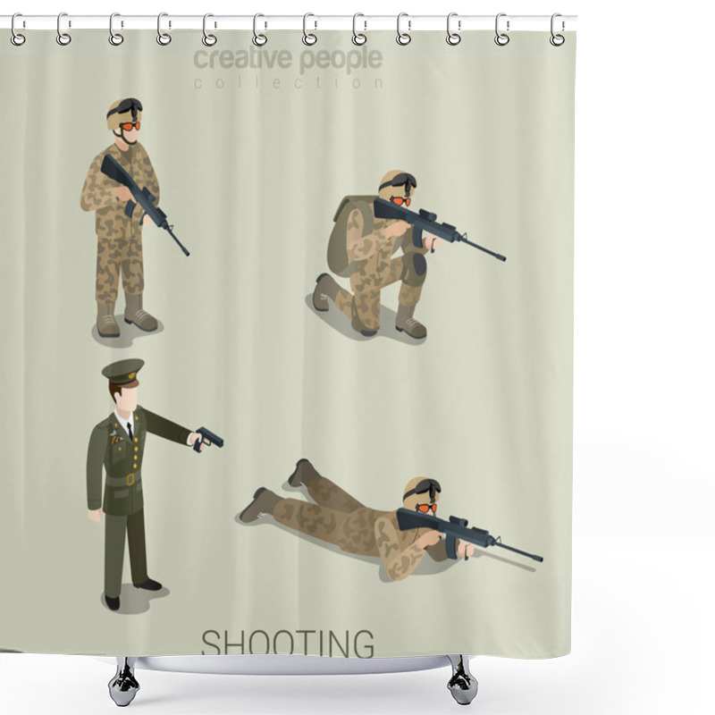 Personality  Military People In Uniform Shower Curtains