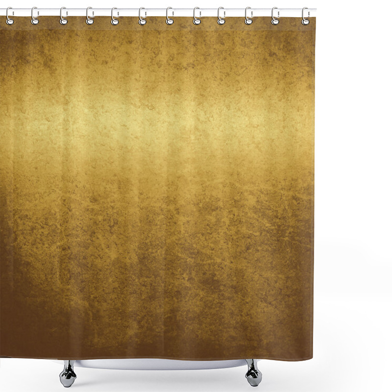 Personality  Gold Background Old Metal Texture Shower Curtains