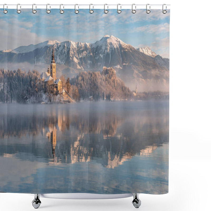 Personality  Lake Bled With The Church  Shower Curtains