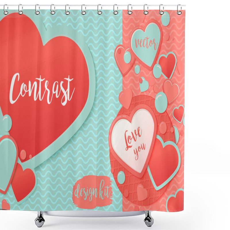 Personality  Romantic Greeting Card  Shower Curtains