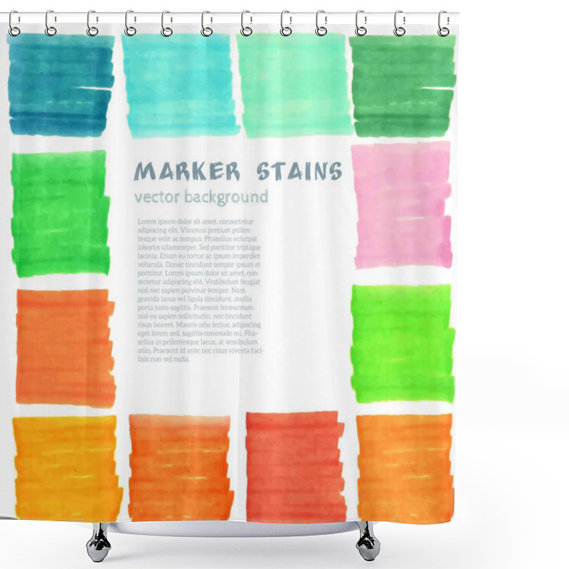 Personality  Vector Marker Stains Shower Curtains