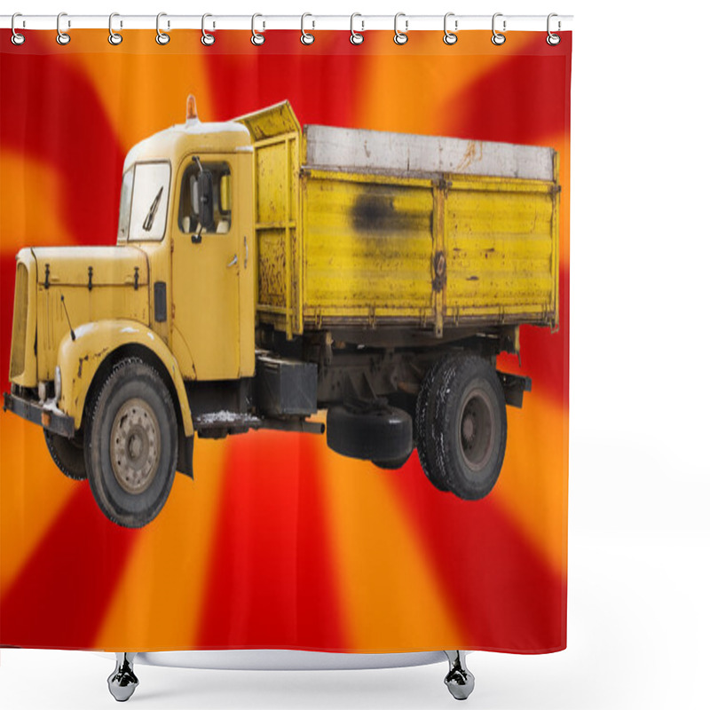 Personality  Retro Truck From World War II Shower Curtains