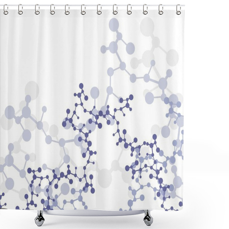 Personality  Molecule Background Shower Curtains