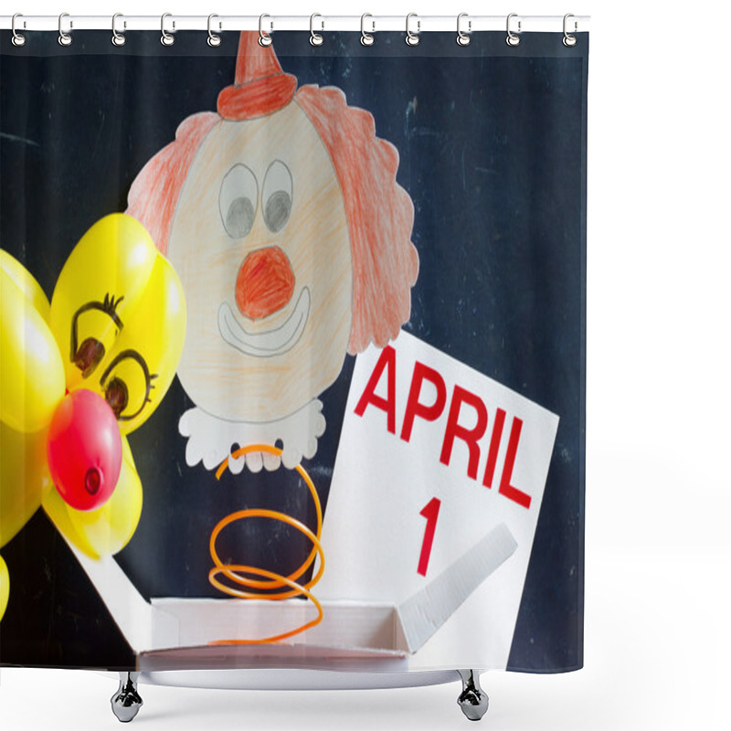 Personality  April Fools Day Symbol Concept With Clown Shower Curtains