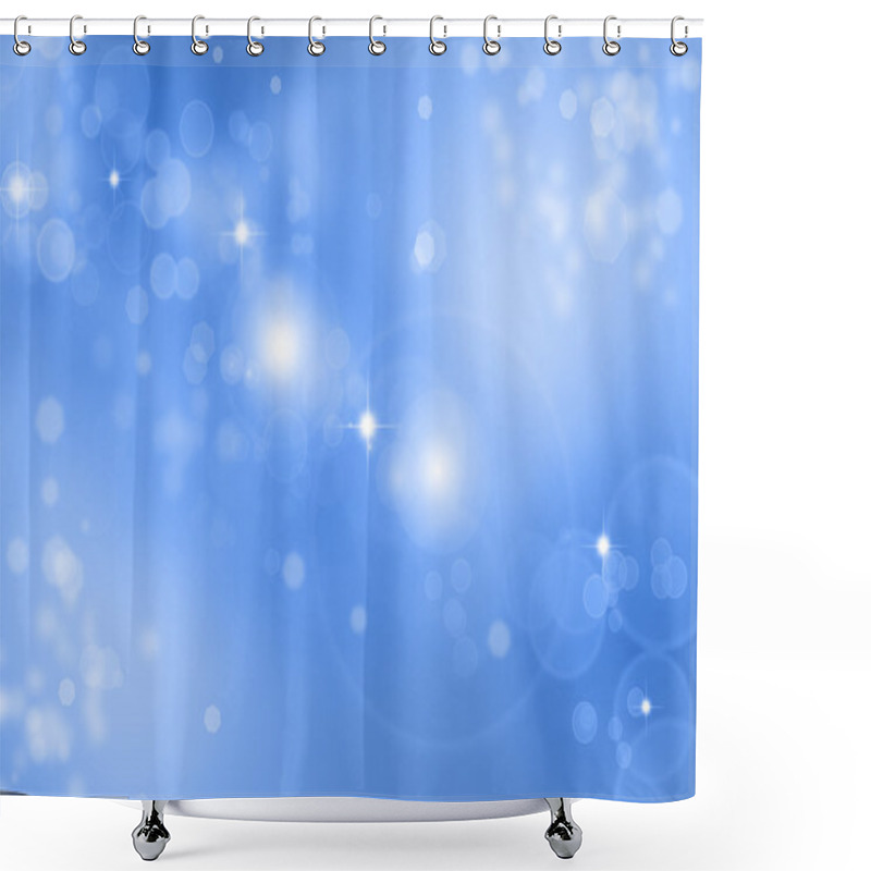 Personality  Stars Sparkling On A Blue Background Shower Curtains