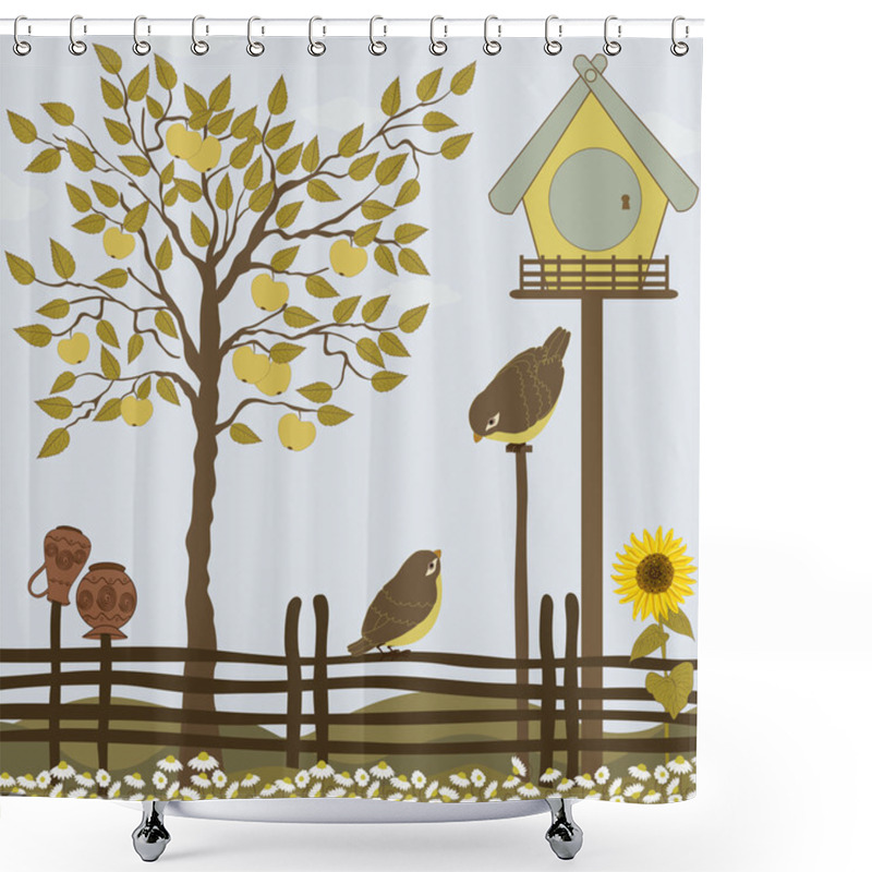 Personality  Rural Landscape Shower Curtains