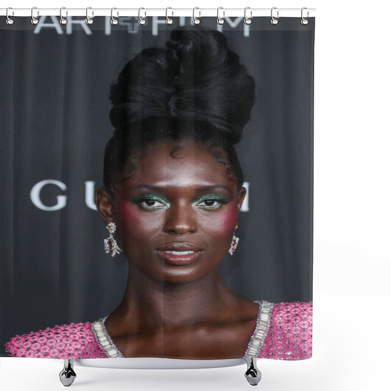 Personality  Actress Jodie Turner-Smith Wearing An Outfit By Gucci Arrives At The 10th Annual LACMA Art + Film Gala 2021 Held At The Los Angeles County Museum Of Art On November 6, 2021 In Los Angeles, California, United States Shower Curtains