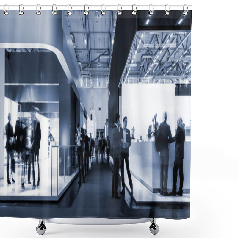 Personality  Blurred People At A Trade Fair Hall Shower Curtains