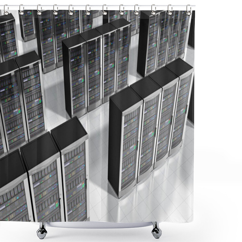 Personality  Network Servers In Datacenter Shower Curtains