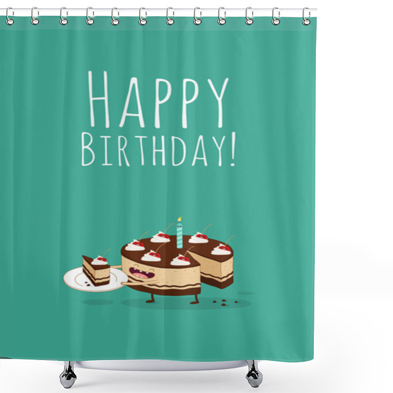 Personality  Happy Birthday Card Shower Curtains