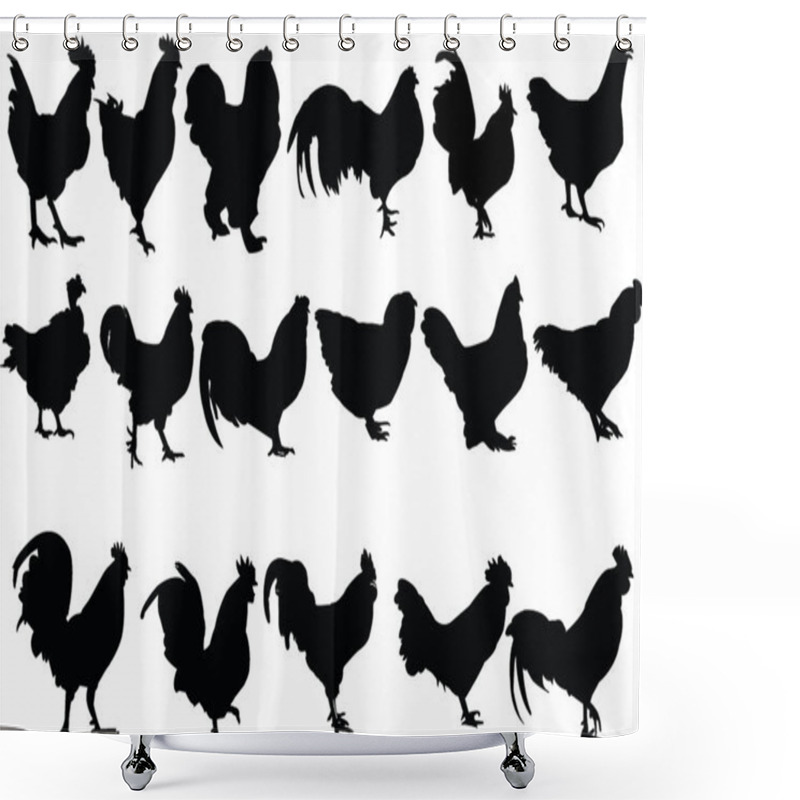 Personality  Chickens Collection Shower Curtains