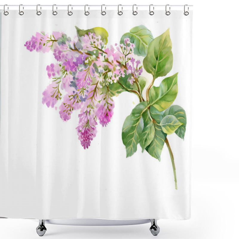 Personality  Purple Lilac Branch Shower Curtains