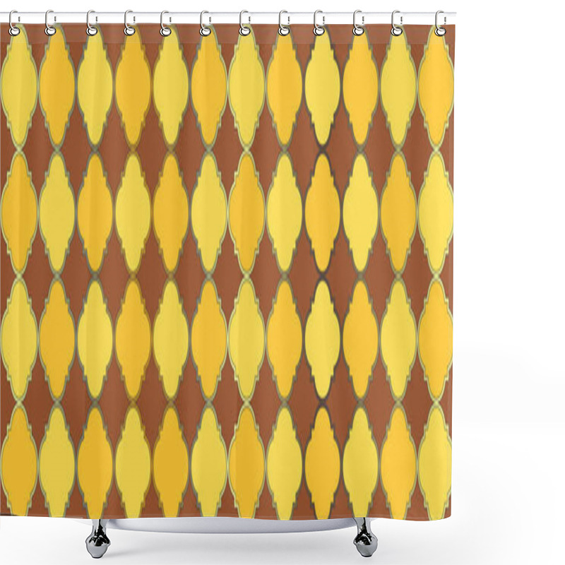 Personality  Gradient Shiny Pattern. Cool Persian Mosaic. Traditional Seamless Oriental Paper. Quatrefoil Arabian Ethnic Tesselation. Geometric Trellis Tile. VIP Arabesque Texture. Vintage Geo Hijri. Shower Curtains