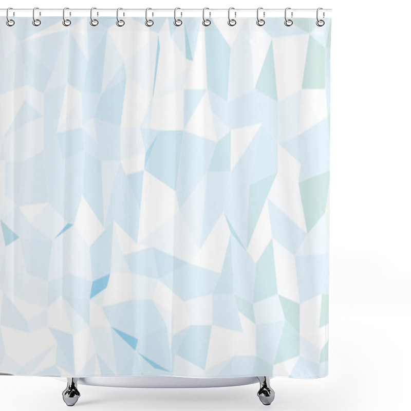 Personality  Abstract Blue Low Poly Pattern Background Shower Curtains