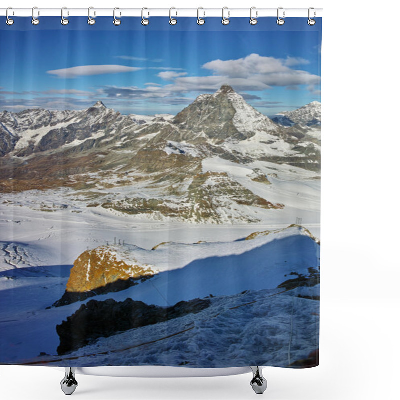 Personality  Amazing View Around Matterhorn Peak, Alps Shower Curtains