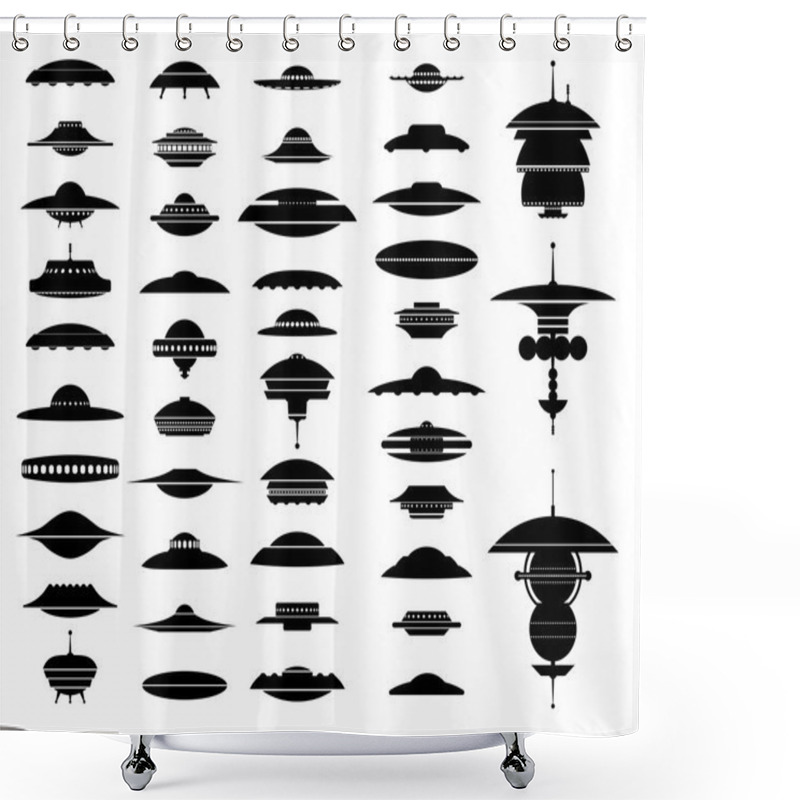 Personality  UFO Ships Shower Curtains