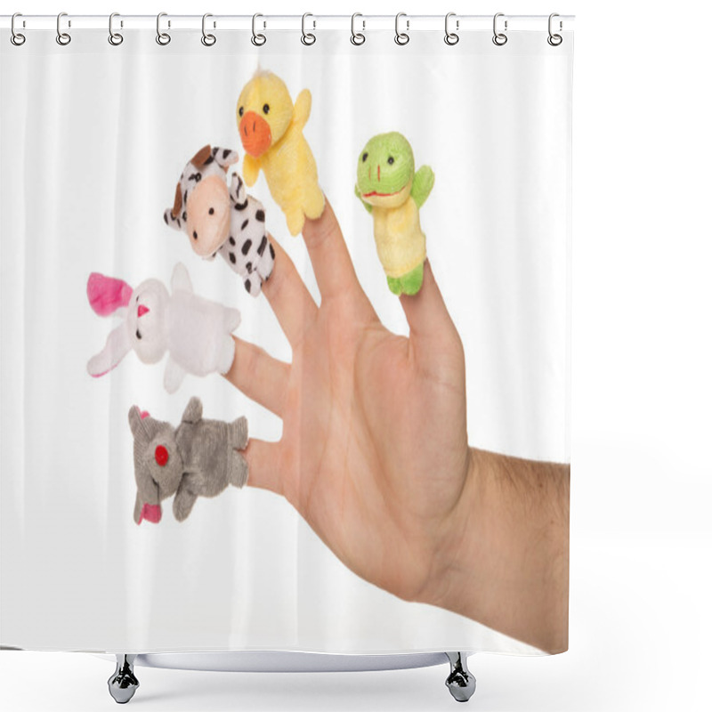 Personality  Five Animal Finger Puppets Shower Curtains