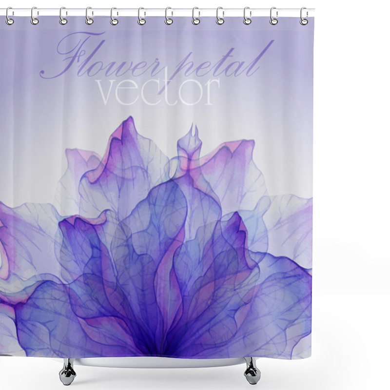 Personality  Pattern With Purple Flower Petals Shower Curtains