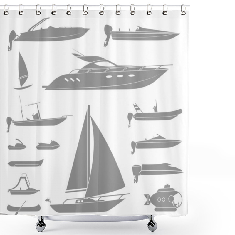 Personality  Pictogram Shower Curtains