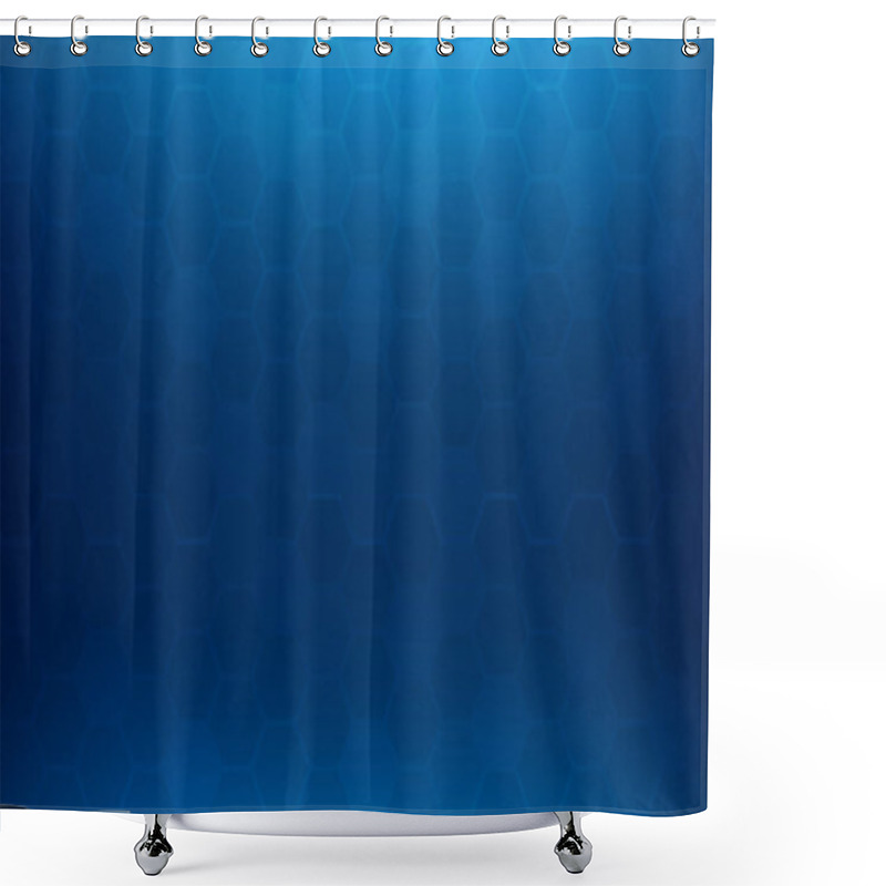 Personality  Blue Honeycomb Abstract Background. Wallpaper And Texture Concept. Minimal Theme Shower Curtains