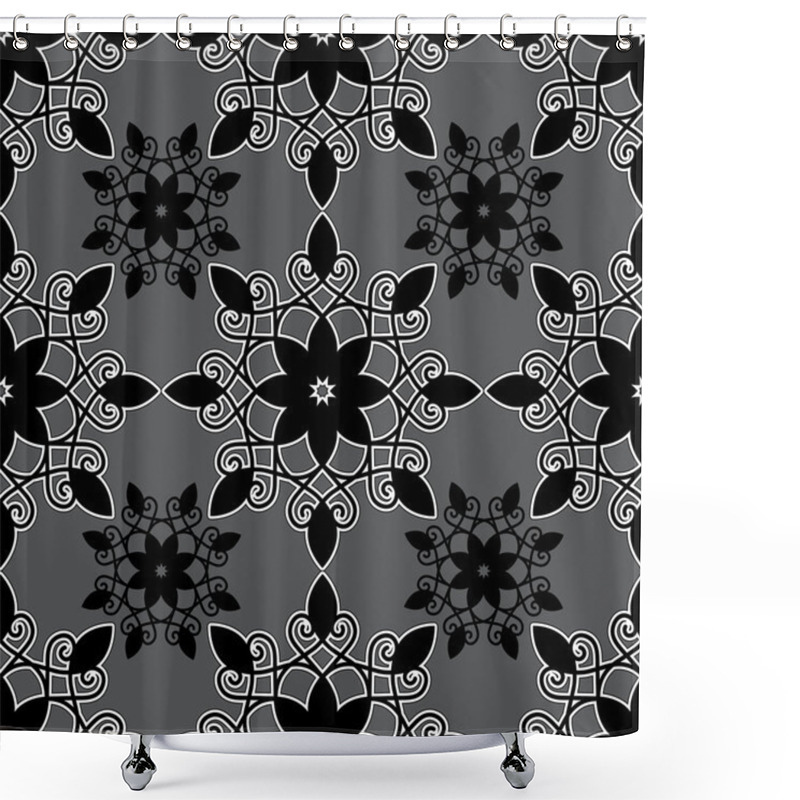 Personality  Armenian Seamless Pattern. Orient Flower. Illustration Shower Curtains