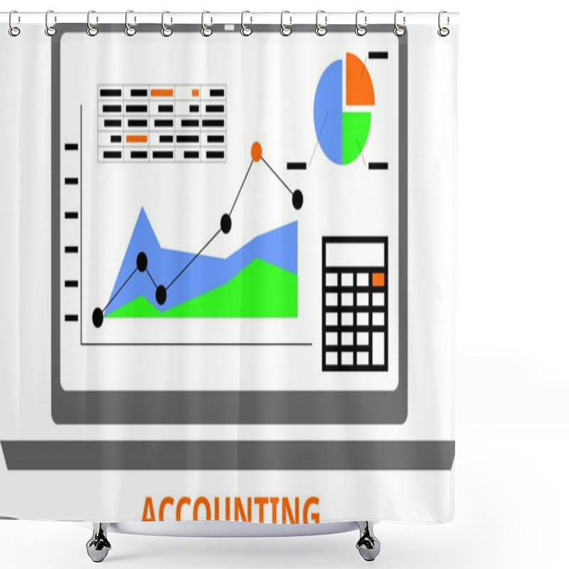 Personality  Vector - Accounting Shower Curtains