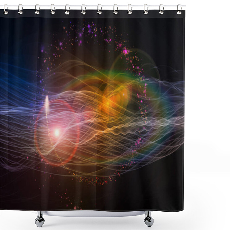 Personality  Energy Of Information Stream Shower Curtains