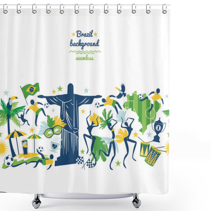 Personality  Brazil Background Shower Curtains