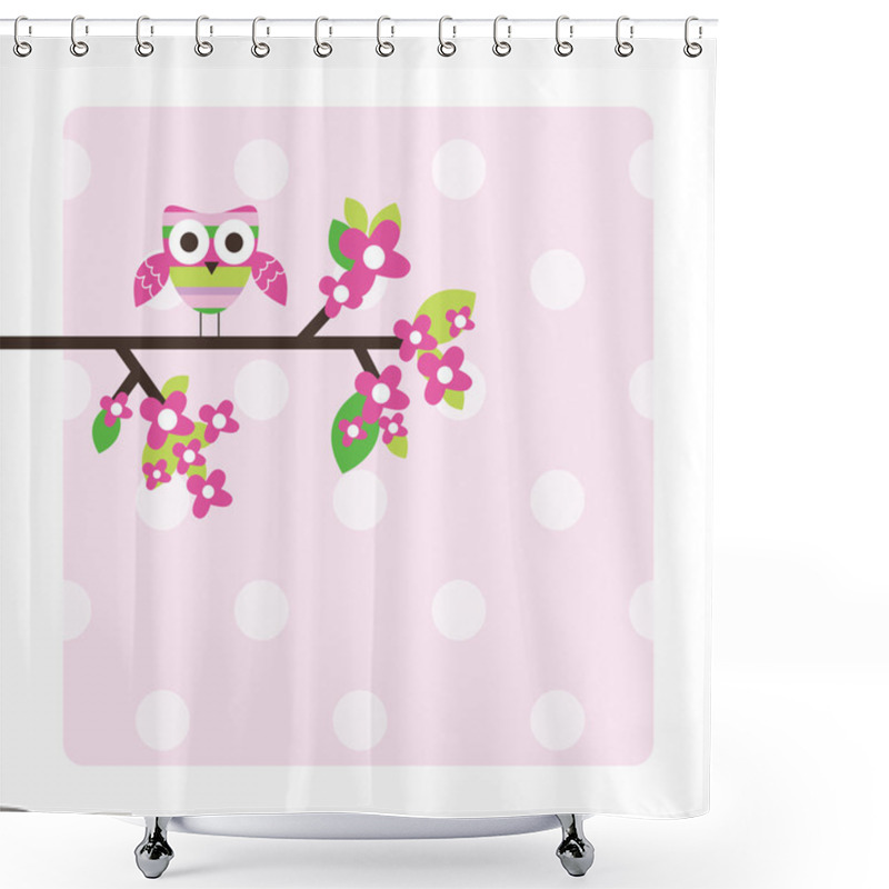 Personality  Owl - Greeting Card Shower Curtains