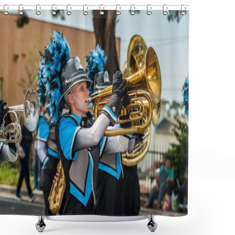 Personality  Brass Section Of Band Playing The Song. Shower Curtains