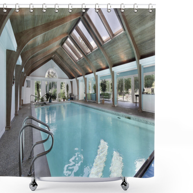 Personality  Indoor Swimming Pool With Skylights Shower Curtains