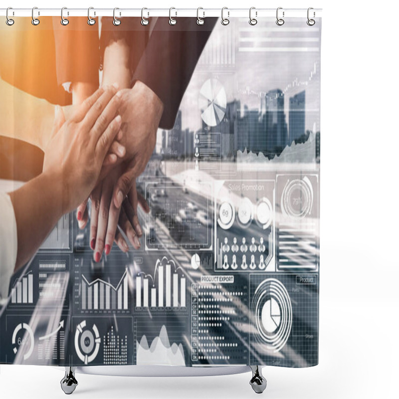 Personality  Big Data Technology For Business Finance Concept. Shower Curtains