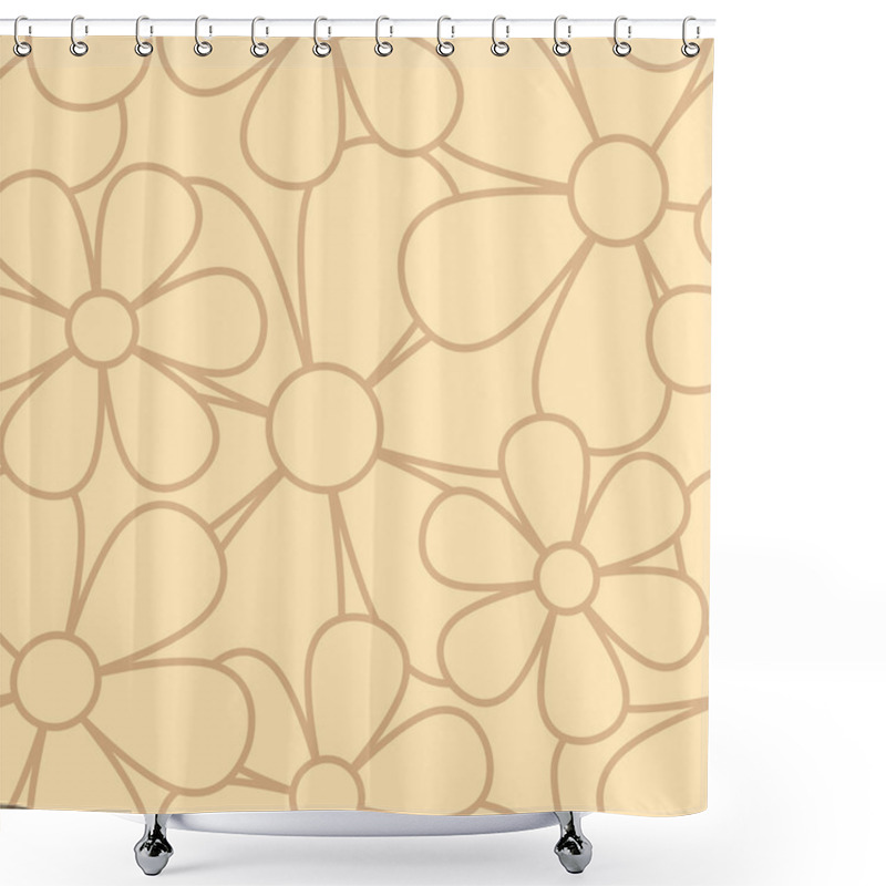 Personality  Flower Vector Seamless Pattern Shower Curtains