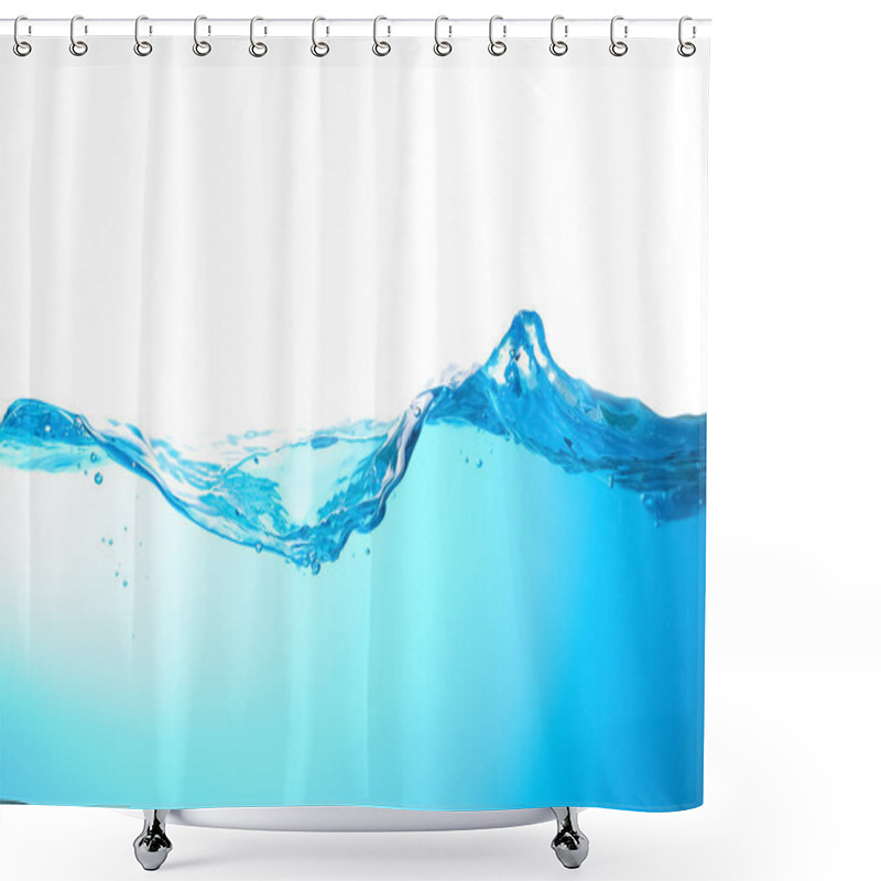 Personality  Abstract Illustration Clear Water Surface With Ripples And Bubbles. Beautiful White Background. Close-up Shower Curtains