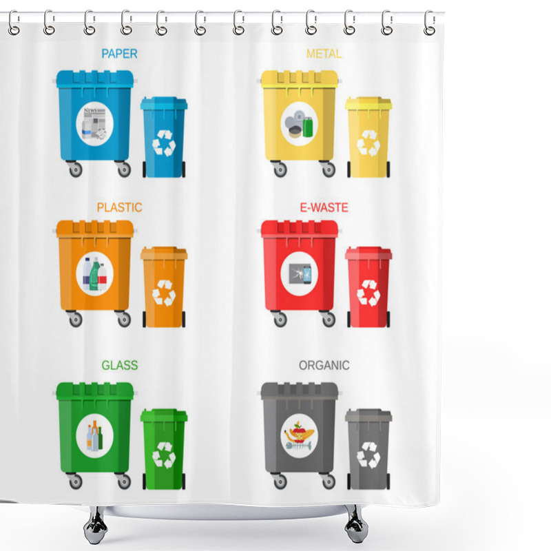 Personality  Waste Management Concept Shower Curtains