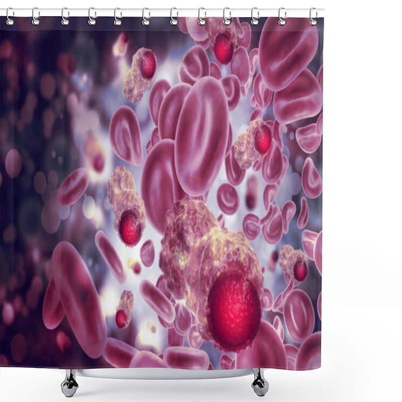 Personality  Cancer Cells.3d Illustration Shower Curtains