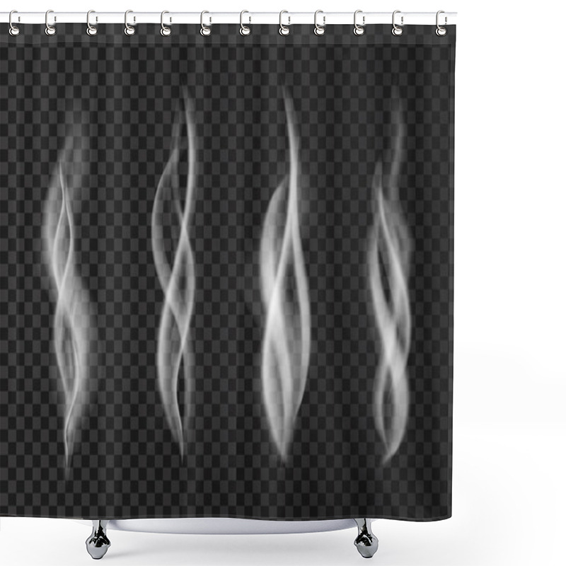 Personality   Realistic Smoke Isolated On Transparent Background. Shower Curtains