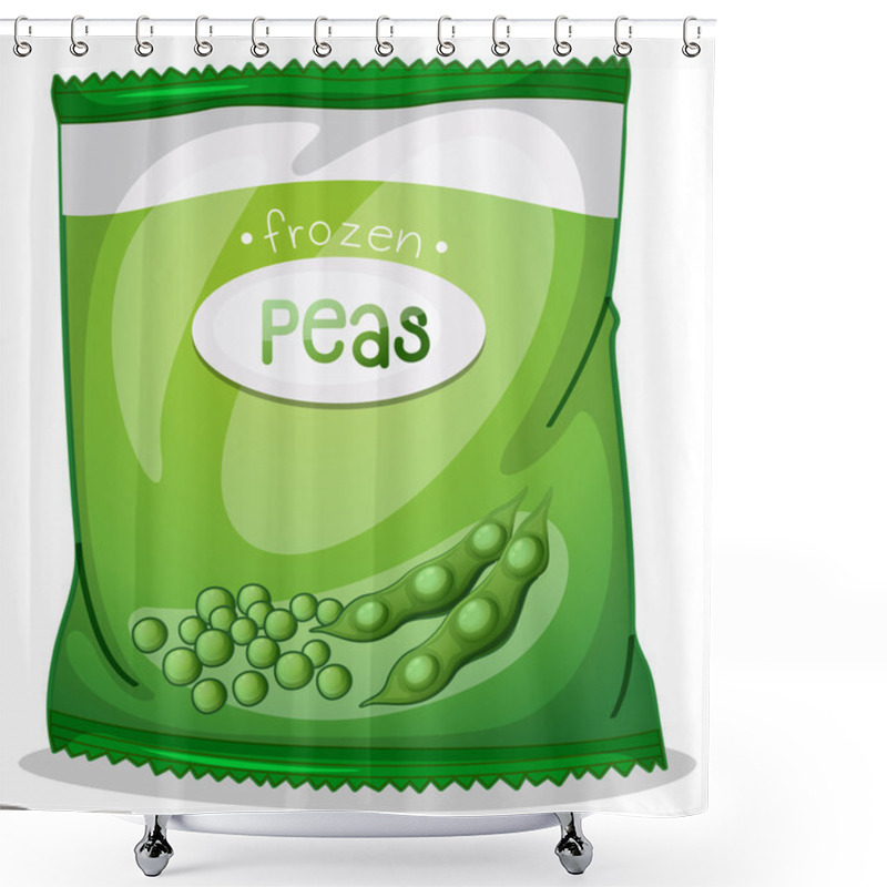 Personality  A Pack Of Frozen Peas Shower Curtains