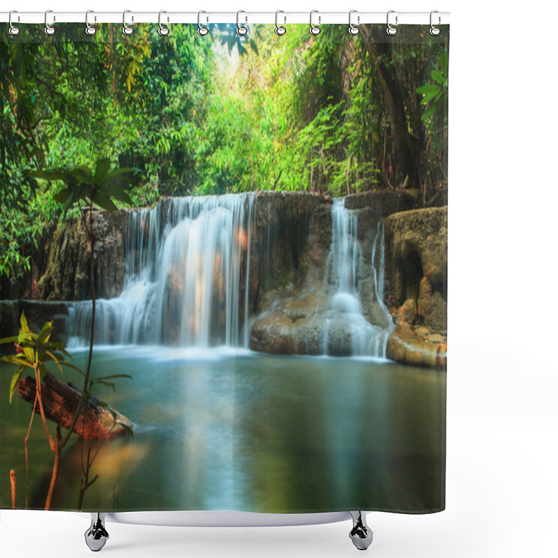 Personality  Deep Forest Huai Mae Kamin Waterfall Shower Curtains