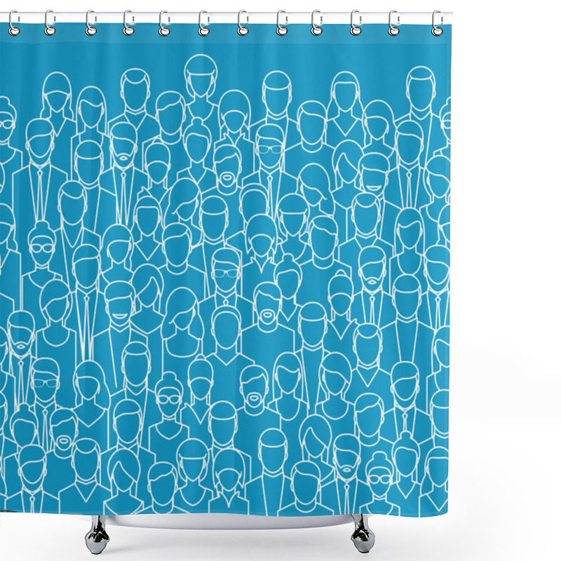 Personality  The Crowd Of Abstract People. Shower Curtains