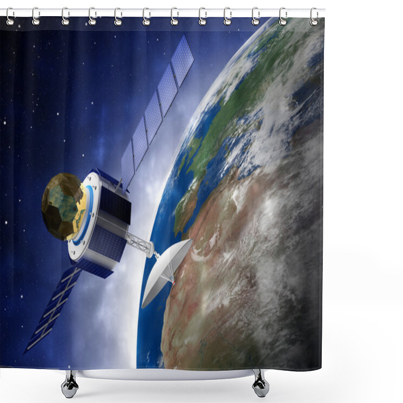 Personality  Satellite Shower Curtains