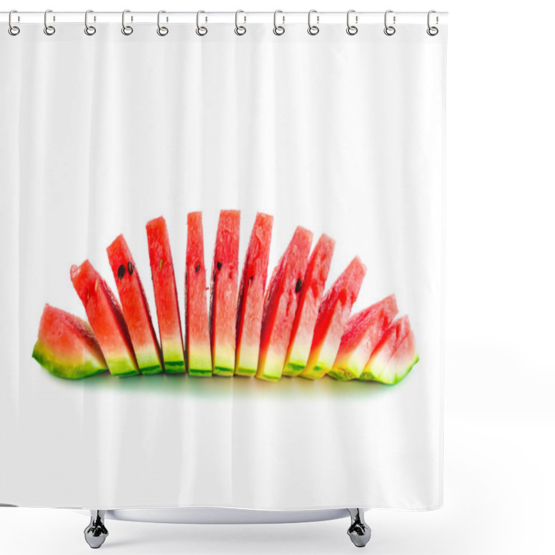 Personality  Isolated Arranged Watermelon Slices Shower Curtains