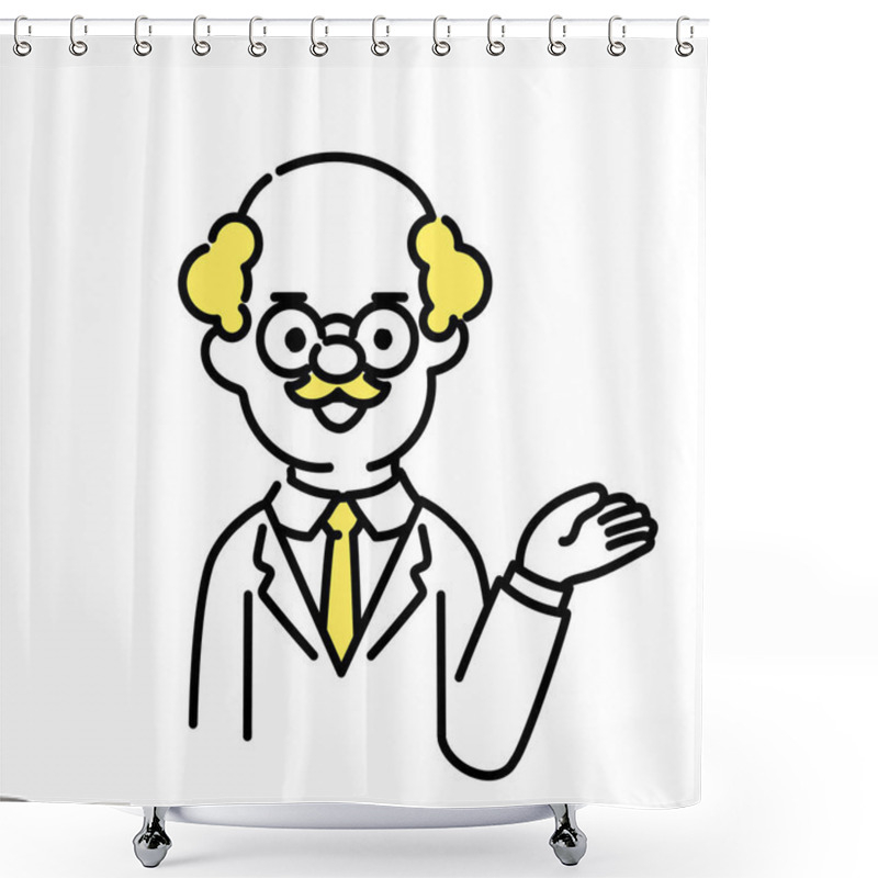 Personality  Illustration Series Of Cute Person _ Dr. _ Senior_ Information Shower Curtains